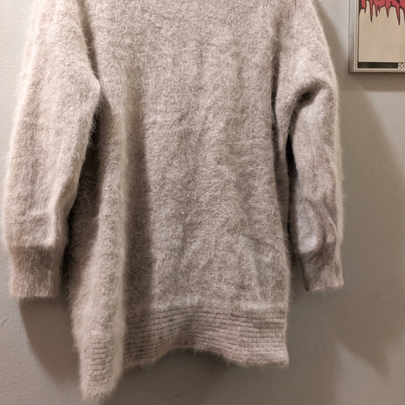 Vintage 80s Angora and lambswool oversized lined jacket - Picture 4 of 6